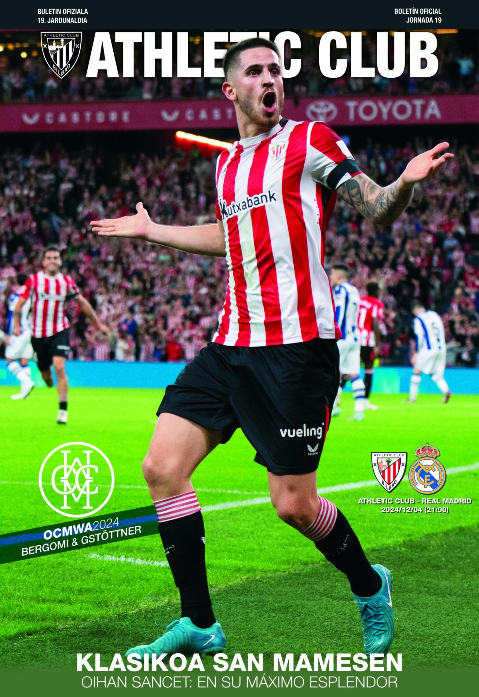 Deskargatu Athletic Club – Real Madrid partidaren buletina