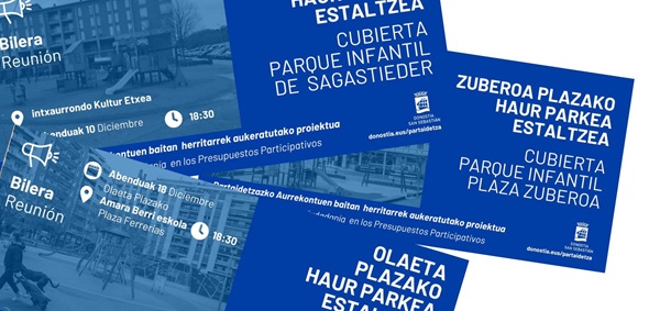 Haur-parkeak estaltzeko proiektuak azaltzeko bilerak