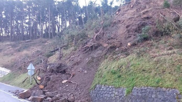 Corte total de la carretera N-634 entre Itziar y Deba por la inestabilidad del terreno