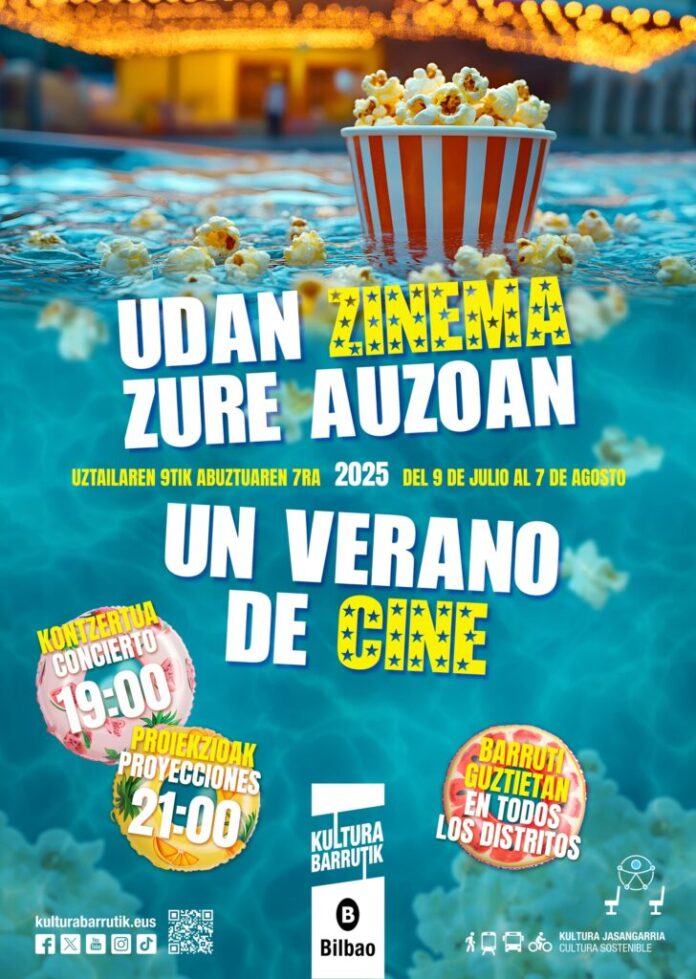 El programa “Un verano de cine” del Ayuntamiento de Bilbao llenará de películas y música los barrios de la Villa