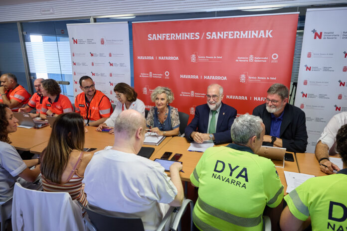 Osasun Departamentuak 2025eko Sanferminetako osasun-dispositiboa aurkeztu du, eta jaietan osasun-baliabideak zentzuz erabiltzearen garrantzia berretsi du