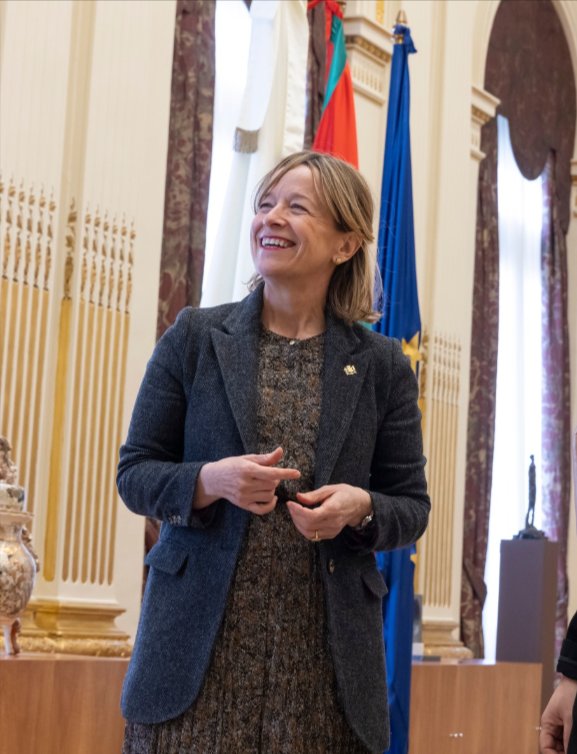 Eider Mendoza condena «rotundamente» las pintadas aparecidas en Hernani contra Bingen Zupiria