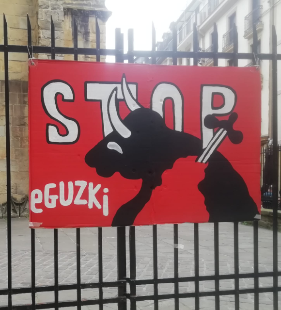 Eguzki se sumará mañana a la manifestación de la Plataforma Gipuzkoa Antitaurina en Donostia