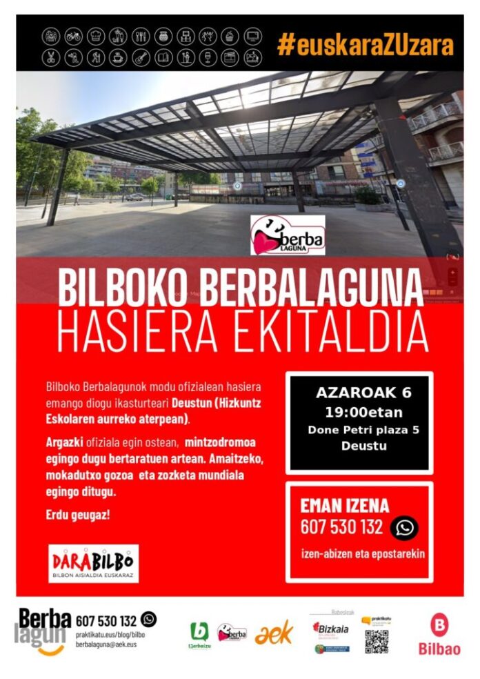 El Ayuntamiento de Bilbao se suma a la fiesta de apertura de curso de Bilboko Berbalagun
