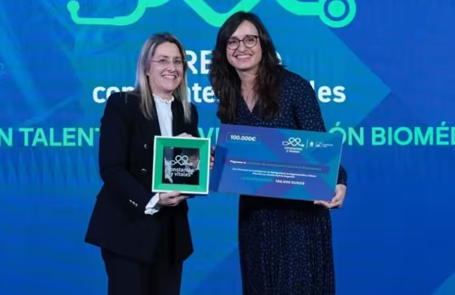 Amaia Cipitria Biogipuzkoako ikertzaileak ikerketa biomedikoko talentu gaztearen Constantes y Vitales saria jaso du