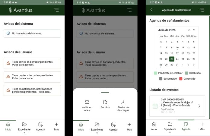 Nafarroako Gobernuak AVANTIUS (PSP) sistemaren egoitza judizial elektronikoa gailu mugikorretan erabiltzeko egokitu du