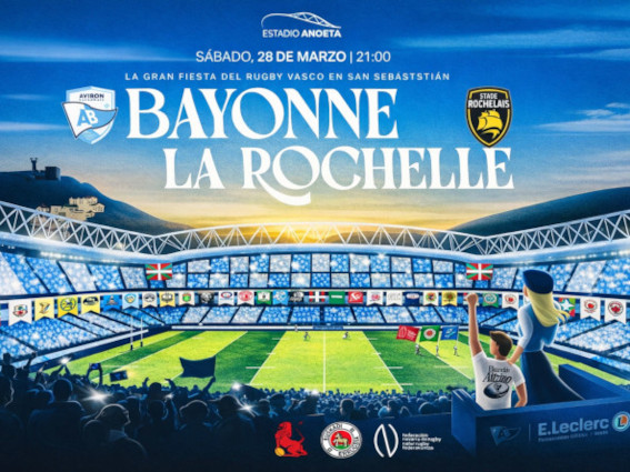 Aviron Bayonnais eta La Rochelle taldeen arteko partidarekin itzuliko da Euskal Errugbia