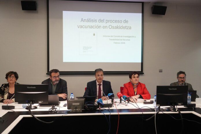 Osasun Sailak eta Osakidetzak Euskadiko txertaketa-sistemaren segurtasuna berehalako eta epe ertainerako neurriekin indartu dute, Ikerketa eta Trazabilitate Batzordearen txostenaren ondoren