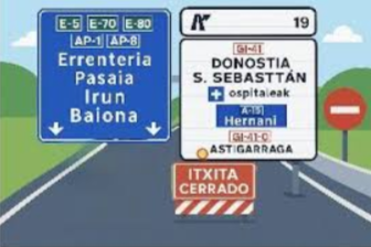 Cierres nocturnos en la AP-8 y la GI-20 por obras de renovación de la red de comunicaciones