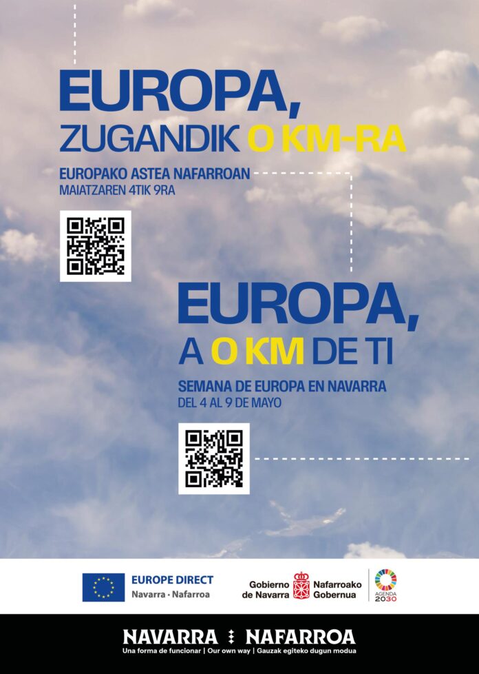 Nafarroako Gobernuak «Europa, a 0 km de ti/Europa, zugandik 0 km-ra» kanpaina abiarazi du, herritarren eta erakundeen artean sentimendu europeista sustatzeko