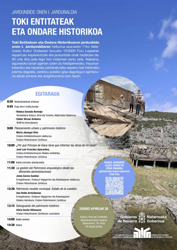 Kulturak Toki Erakundeen eta Ondaren Historikoaren lehen jardunaldia ospatuko du