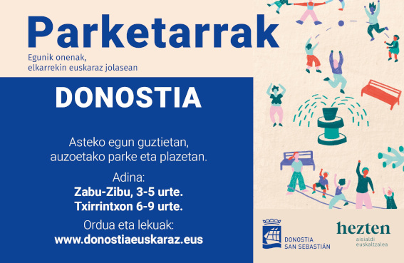 Parketarrak, euskaraz jolasean aritzeko ekimena, maiatzaren 4tik 22ra